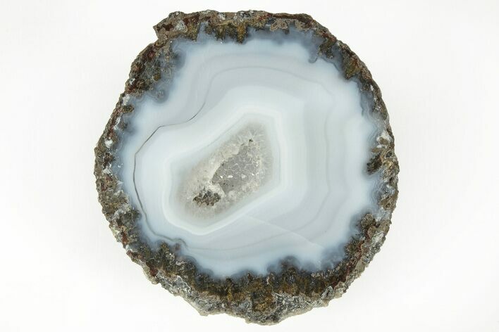 Las Choyas Coconut Geode Half with Banded Agate - Mexico #214210